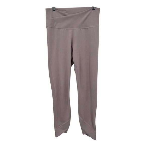 Nike Pants - Nike Dri-Fit Women's M Capri Yoga Pants‎ Taupe Crossover Waist Stretch Athletic